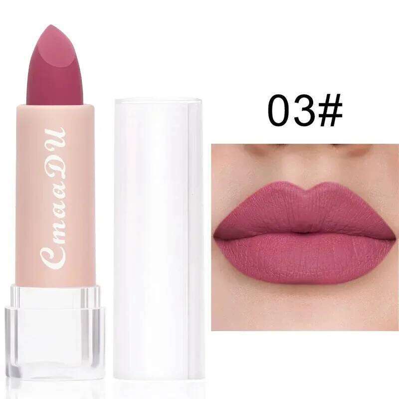 15 Colors Lipstick Waterproof Long Lasting Matte Velvet Mental Nude Glitter Gloss Beauty Red Lip Tint New Z260310
