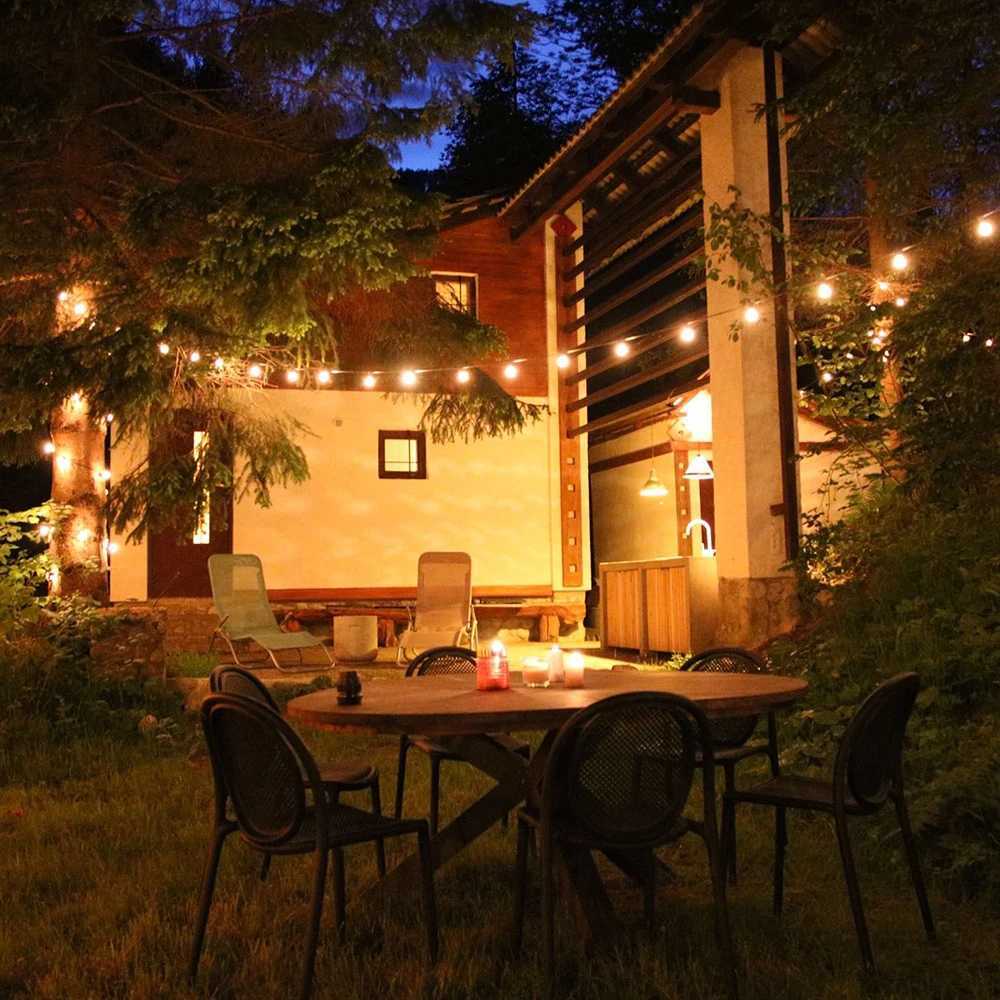 Plastic LED Filament Bulb E12 Screw Socket Shatterproof G40 220V 110V 1W Outdoor Globe Garland String Light Replacement Bulb H260310