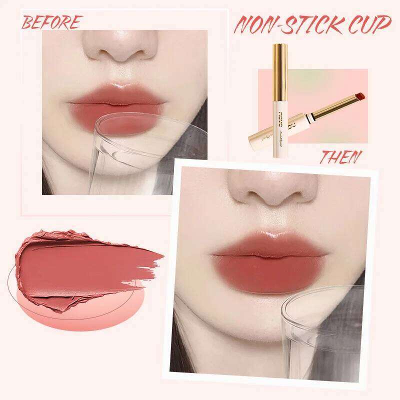 Waterproof Non-Stick Cup, Matte Velvet Mist Lipstick, Suitable For All Skin Types Z260310