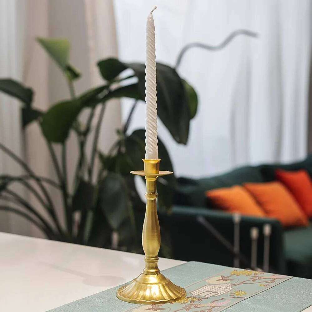 European Style Antique Ornaments Ins Romantic Home Table Candlelight Dinner Candlestick Photography Props H260310