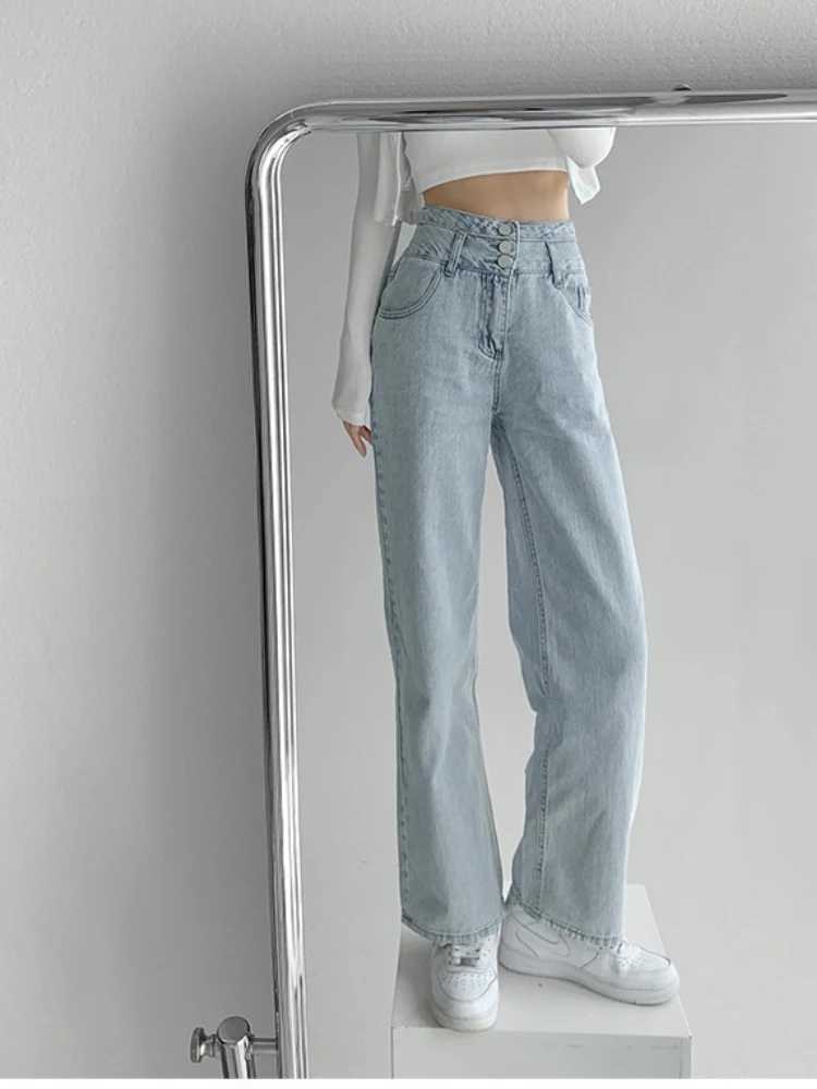 Casual Fashion Women Jeans Straight Leg Denim Bottom Y2K Harajuku Boyfriend Long High Waist Baggy Jean Fall Pants women Mujer M260310