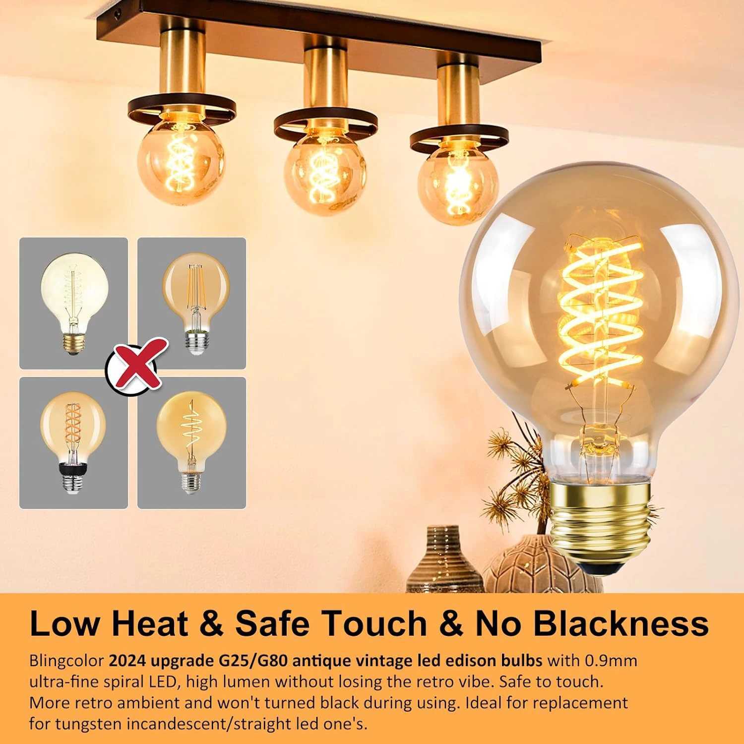 Edison Bulb E27 Warm light 40W 220V Home For Decor Lighting Retro Light Bulb Tungsten Silk Light Bar Window Decoration H2603101