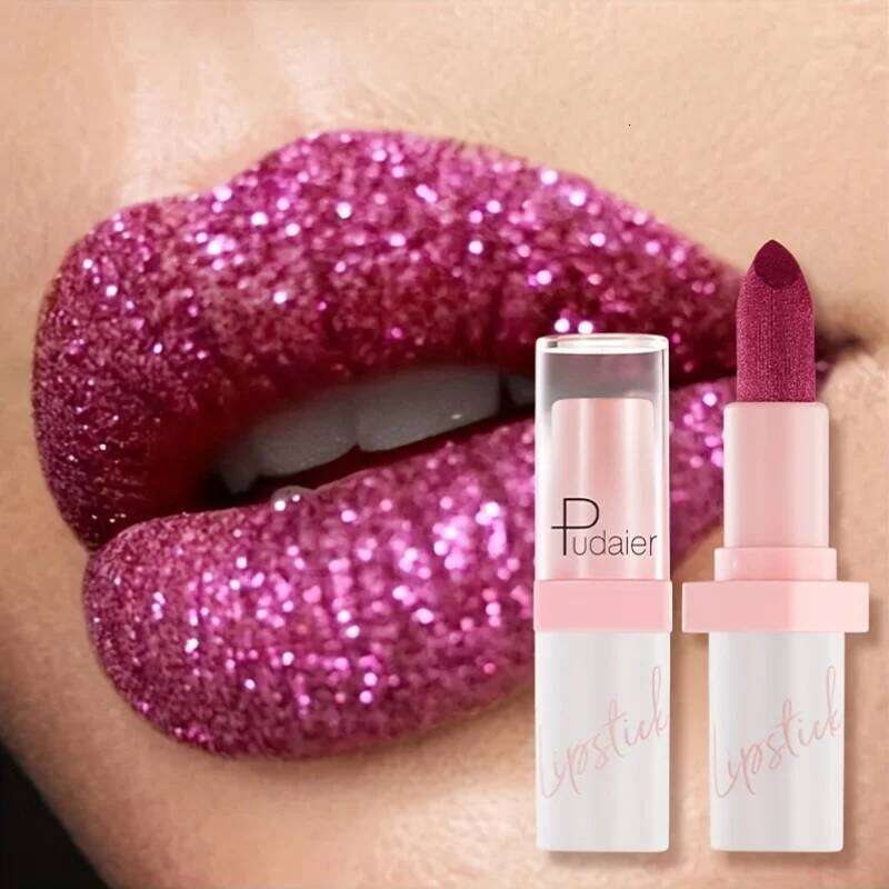 1 pc adult high color pearl metal lipstick texture, durable silky lipstick, multi-color options - Valentine gift Z260310