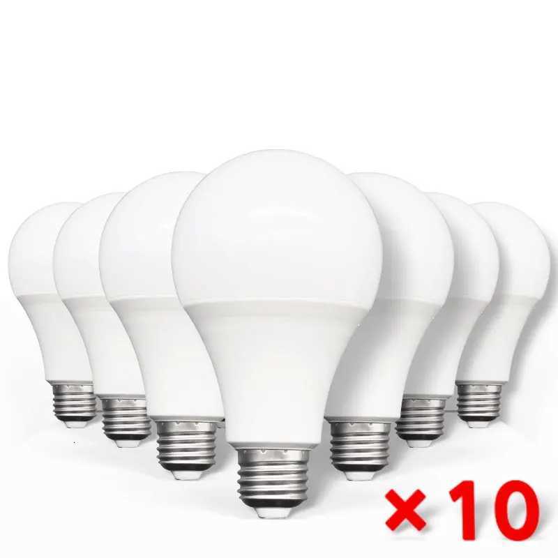 10pcs LED Bulb Lamps E27 AC220V 240V Light Bulb Real Power 20W 18W 15W 12W 9W 5W 3W Lampada Living Room Home LED Bombilla H260310