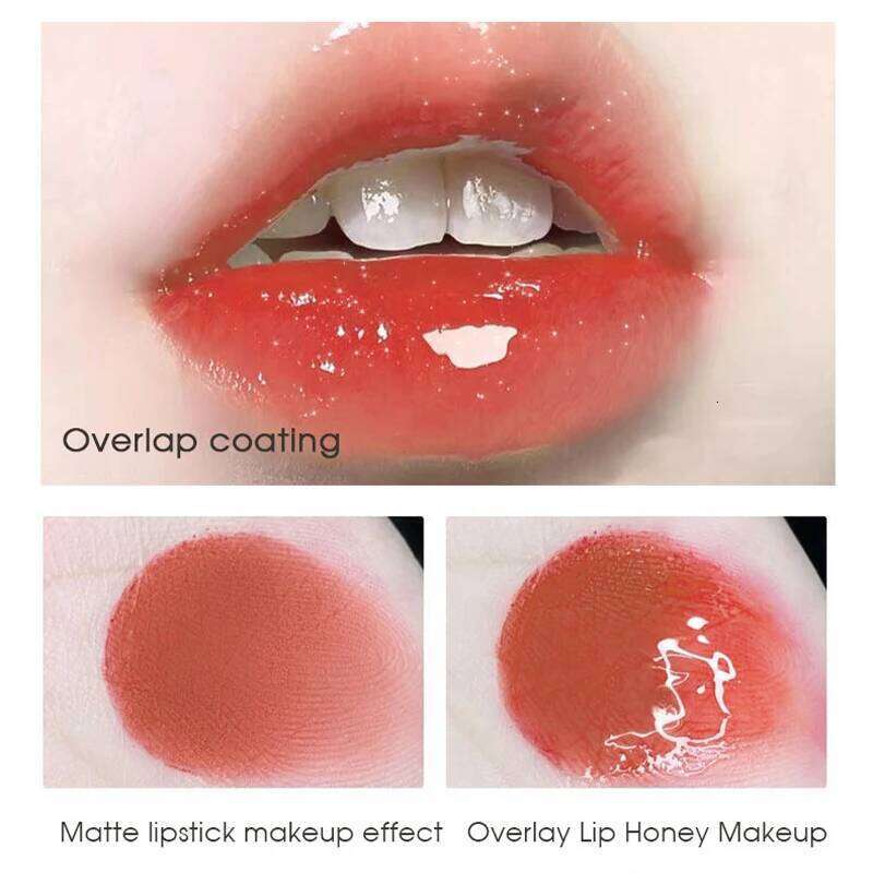 Four pack set box, water gloss jelly lip gloss, moisturizing glass lips, not easy stick to cup Z260310