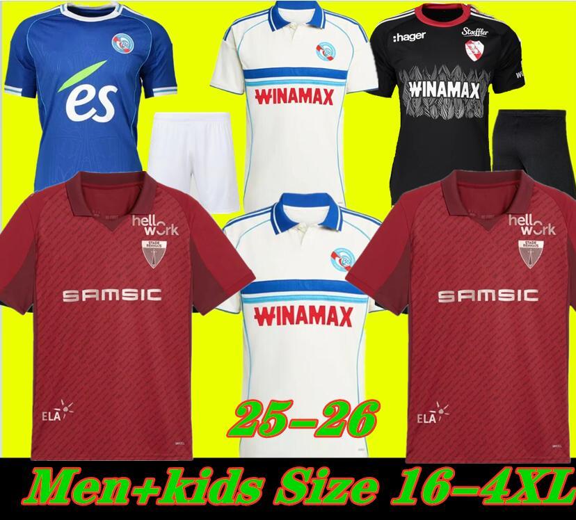 2025 2026 RC Strasbourg SOCCER jersey home 25 26 santos emegha diarra bakwa nanasi sarr sylla moreira barco Stade Rennais 2025-26 Anniversary Kit