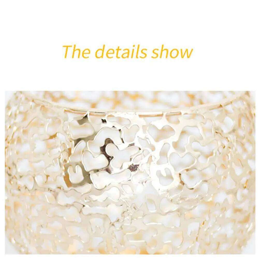 Candlestick Iron Vintage Metal Ornaments Cool Ins Style Items Desktop Hollow Electroplating Creative Supplies Beautiful Decor H260310
