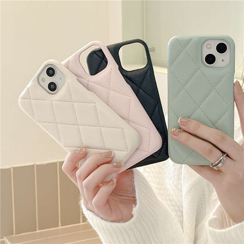 iPhone Pro Max Chanel Style Quilted Luxury Apple 15 Caviar 13 Leather 12 Goddess Phone Case