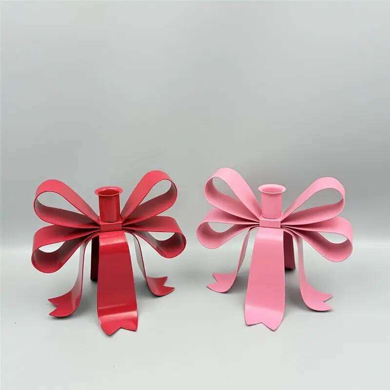 HHO-Iron Candle Holder Ornament For Table Decoration, Valentine' S Day, Christmas, Candlelight Dinner Party H260310