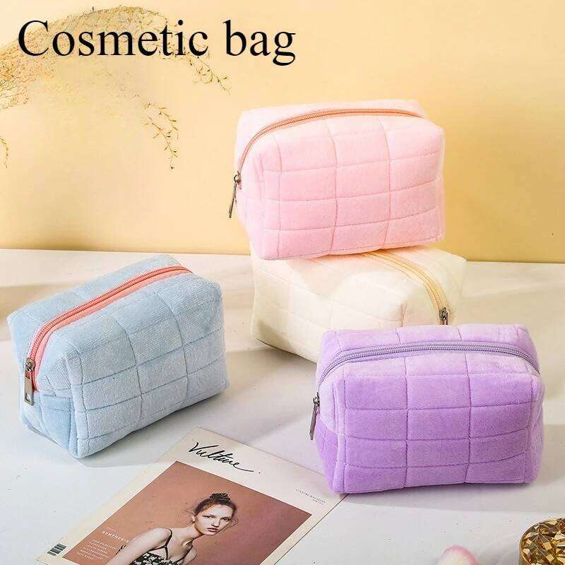 cute plush cosmetic travel skin care product bag, high-looking female mobile phone large capacity storage bag XJ260310