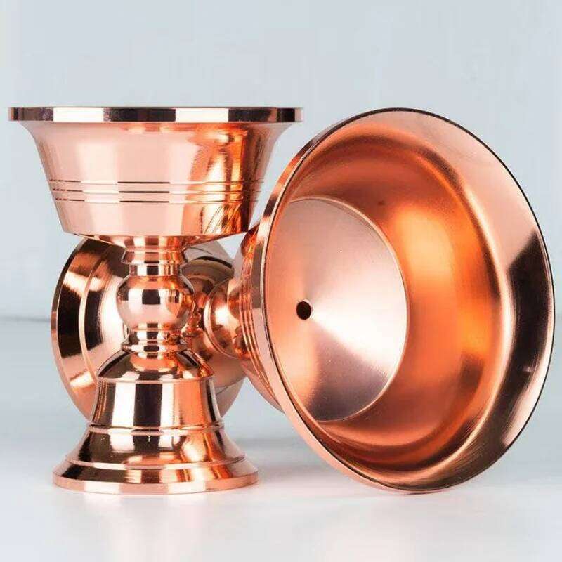 Buddhism Candlestick Holder,Luster Red Copper Altars Cup,Eternal Ghee Floating Holy Candle Lamp,Tibetan Buddhist item H260310