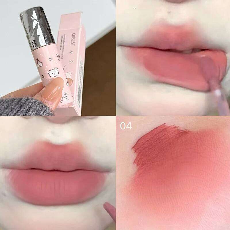 QIBEST Velvet Matte Ink Liquid Lipstick Long Lasting Sexy Red Gloss Non-stick Cup Waterproof Lip Tint Cosmetics For Women Z260310