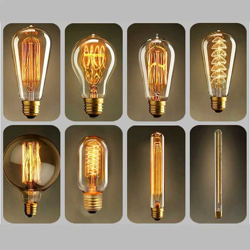 Dimmable Edison Light Bulb E27 40W 220V Retro Vintage Edison Bulb Incandescent Ampoule Bulbs Vintage Edison Lamp Retro Light H260310
