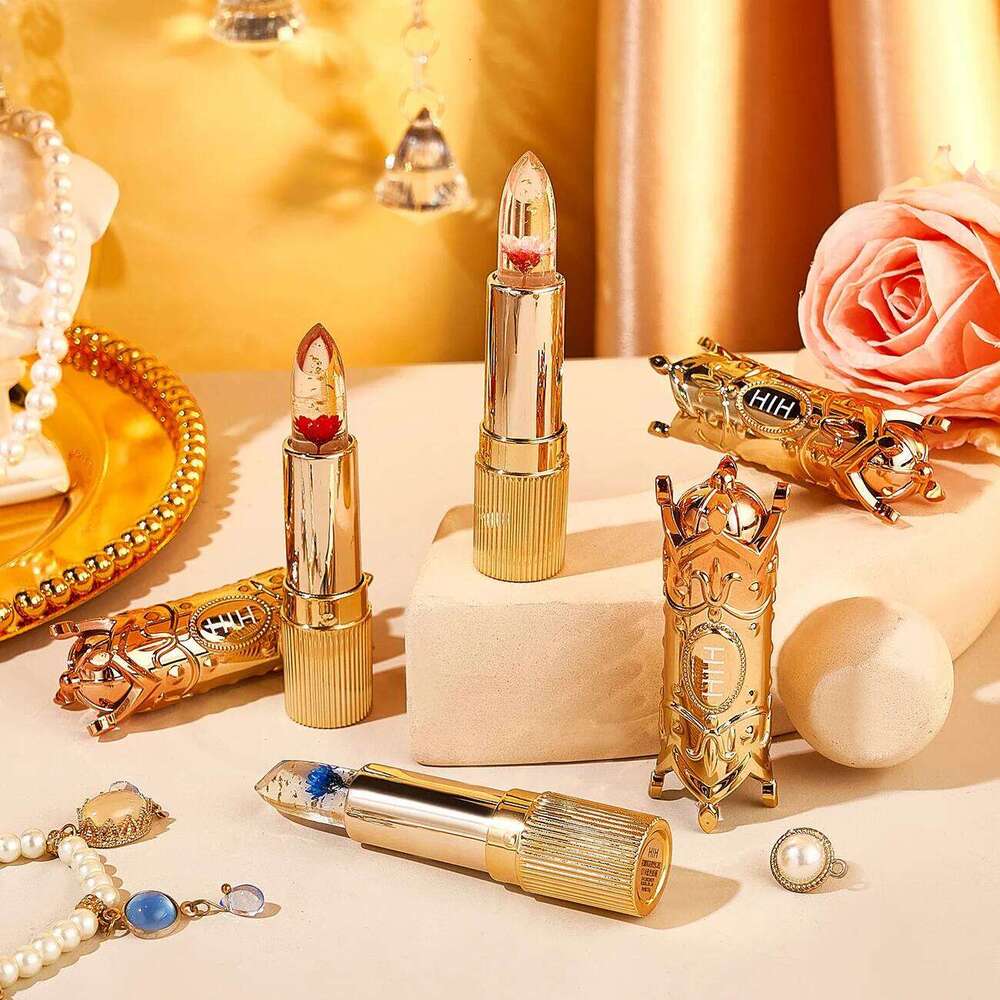 HIH Petals Temperature Color Changing Moisturizing Balm Female Makeup Sexy Lip Gloss Shiny Lipstick Z260310