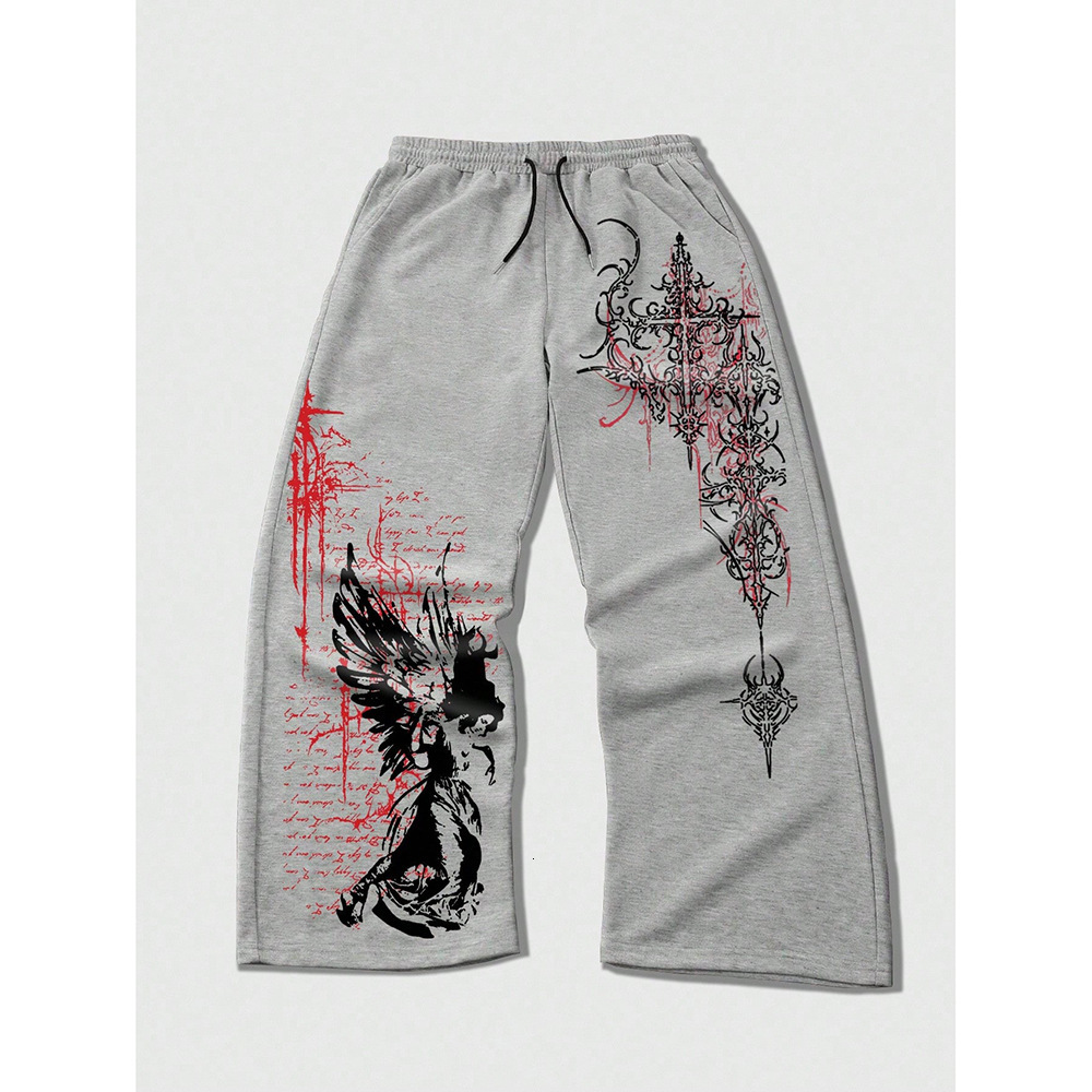 Clothes High Designer Street 2026 Hip-Hop Trendy Luxury Casual Pants For Men, New Model, Cross-Border Foreign Trade Loose-Fitting Brand Trendy Long Pa
