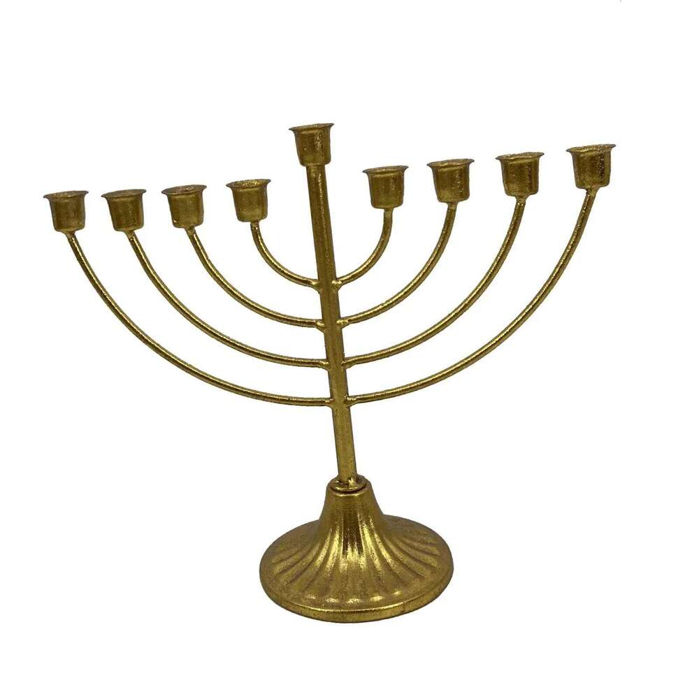 Candlestick Jewish Holder Hanukkah Decoration Menorah for Desk Living Room H260310