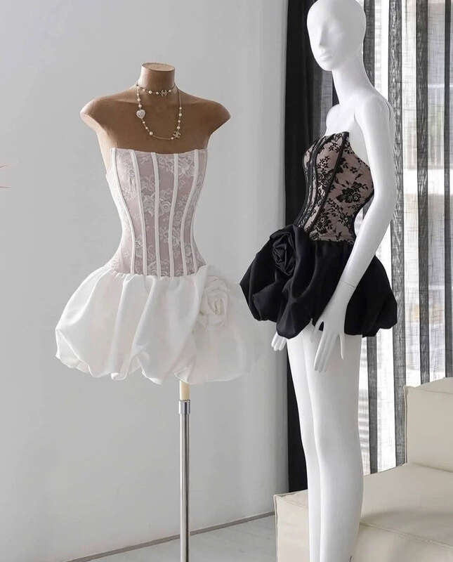 2026 new women's niche designer new fashion elegant sexy tight corset waist flower fluffy short skirt