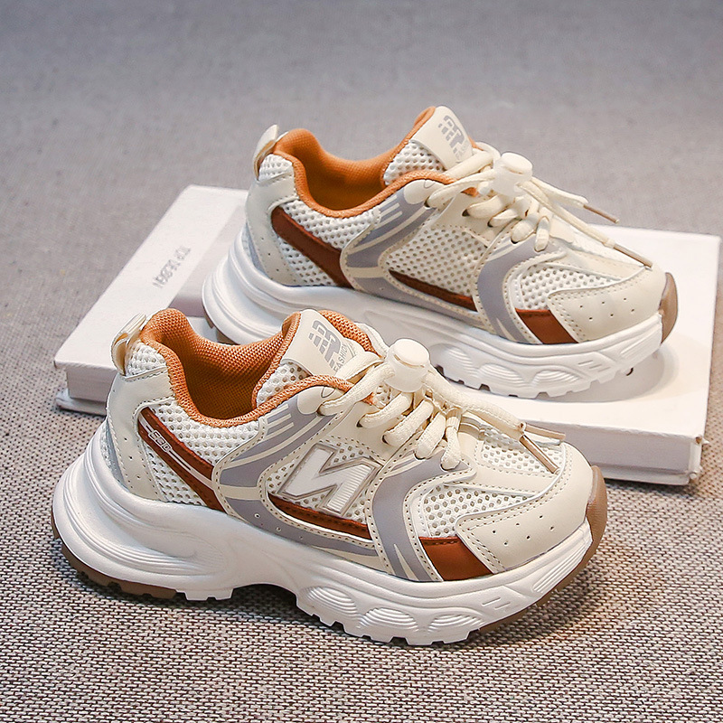 Hot New free shipping designer shoes for kids running shoes khaki white Fashionable and versatile outdoor sneakers sport shoes