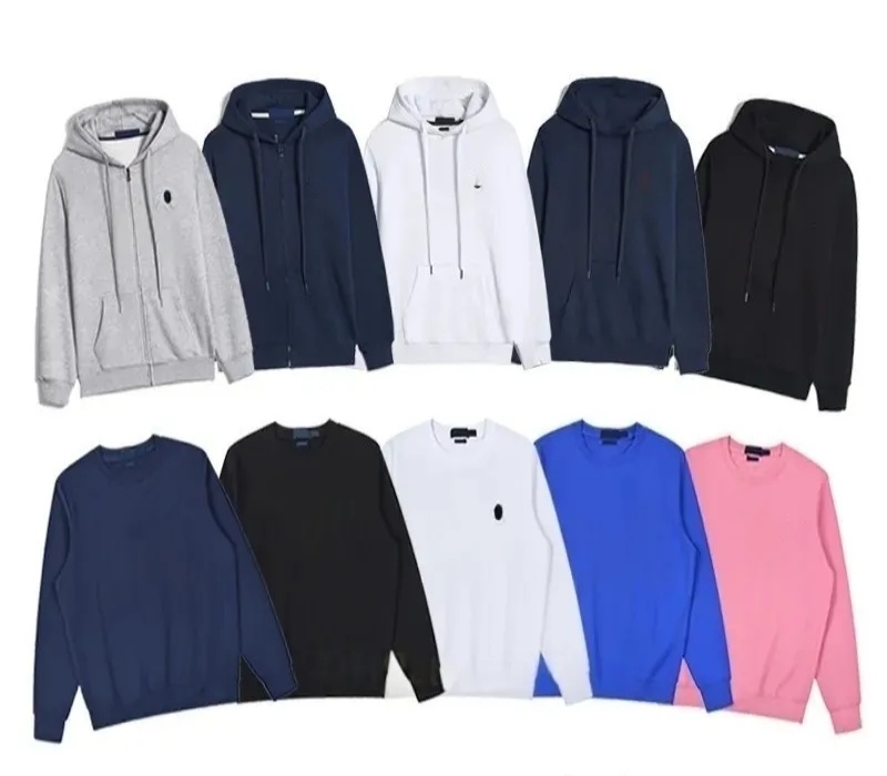 Polo Hoodie Mens Tracksuit Mens Hoodie Designer Sweatshirts Polo Zip Up Hoody 100% Cotton Cardigan Long Sleeve Pullover Sweater Sport Jacket Hoodies Size S-5XL