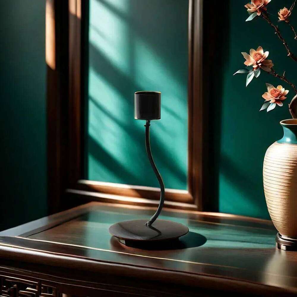 Metal Style Candle Holders Simple Golden Wedding Decoration Bar Party Living Room Home Decor Candlestick H260310