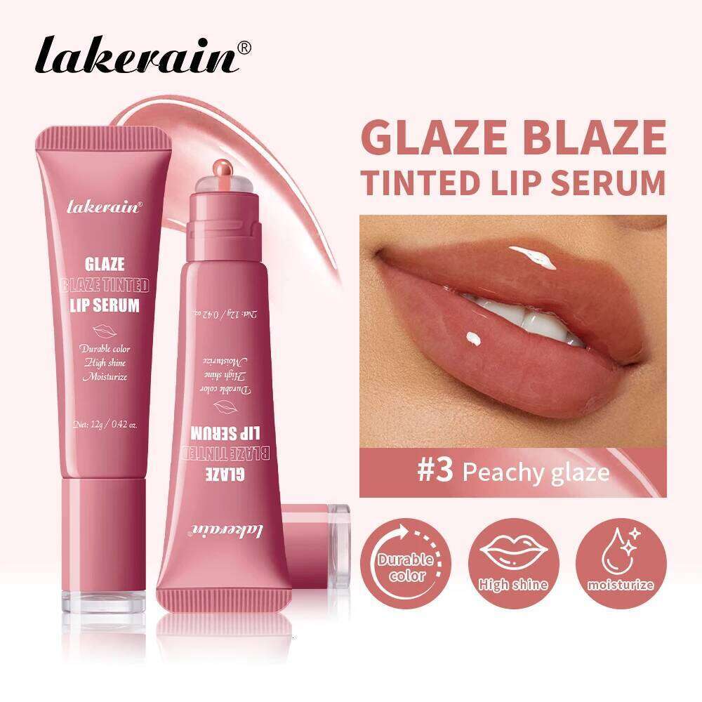 Lakerain Glaze Blaze Tinted Serum Long-Lasting Hydration Durable Color Smooth Surface Lip Repairing Lipstick Cosmetics Z260310
