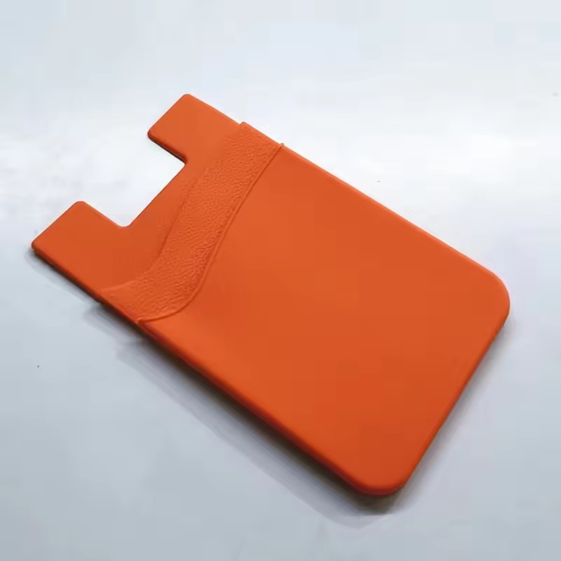 Silicone Phone Back Card Holder Glued to Mobile Phone Self-adhesive Mini Wallet Card Holder Credit Pocket