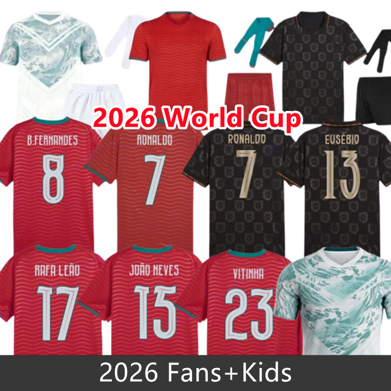 2026 2027 Portugal World Cup Ronaldo black soccer jersey Ruben Portuguese Bernardo FERNANDES JOAO FELIX football shirt men pre match maillot camisa uniforms