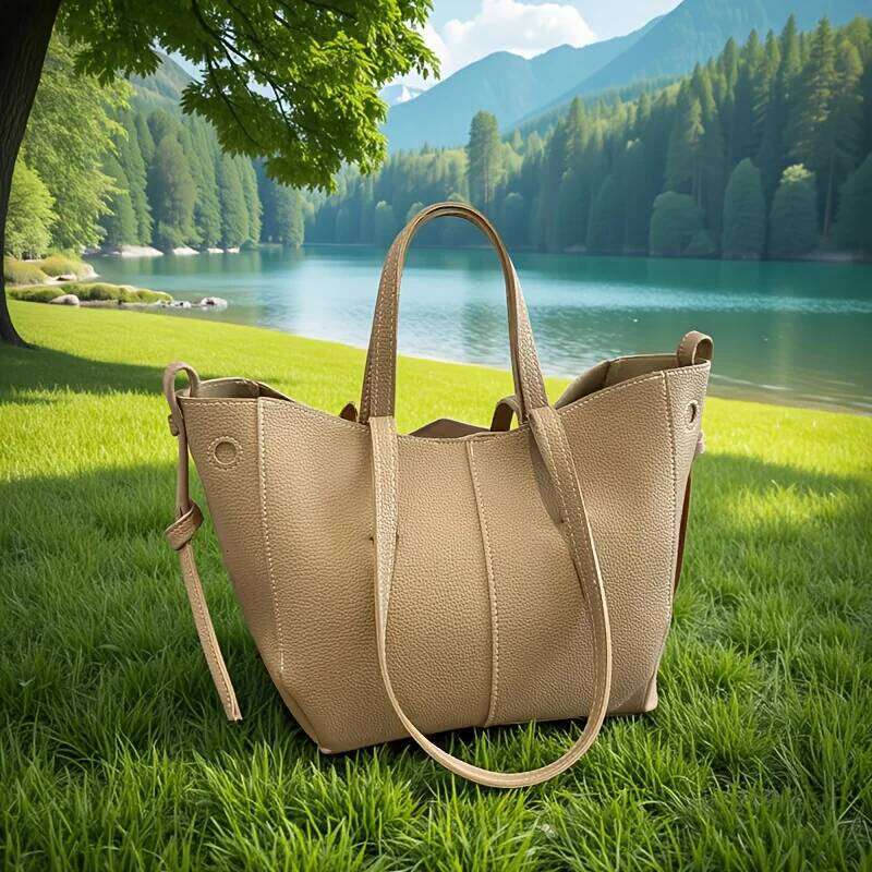 Stylish Casual Tote Large Capacity PU Leather Handbag Women Wing Bag, Fashionable Woman Bags, Commuting Armpit Shoulder Bag XJ260310