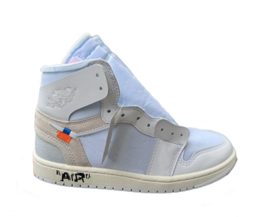 Authentic Virgil Archive x 1 High OG Alaska White VAA Men Women Sports Shoes Outdoor Sneakers With Original box AA3834-100