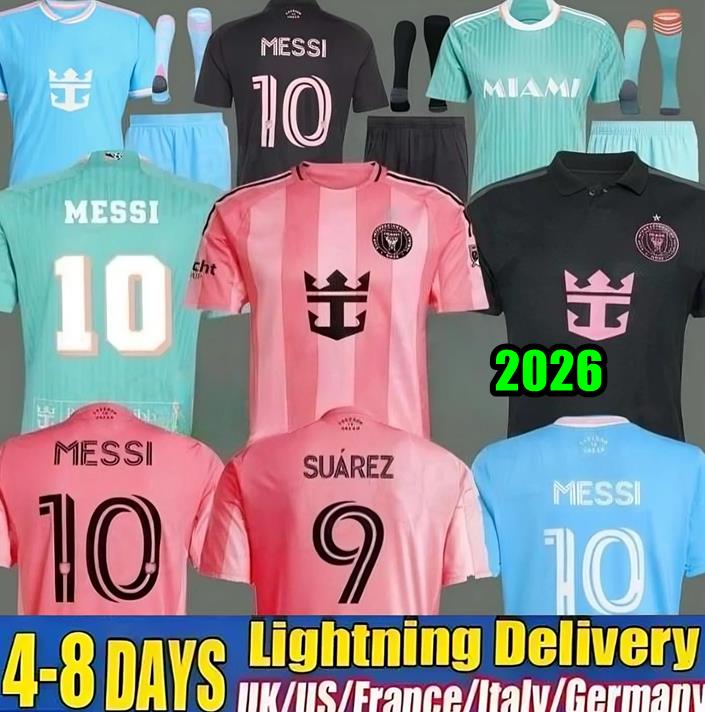 26 27 Fans Player Inters SUAREZ Earth Day Pre-Match MiamiS MESSIS Soccer Jerseys third 2025 2026 Sergio Jordi Alba football shirts