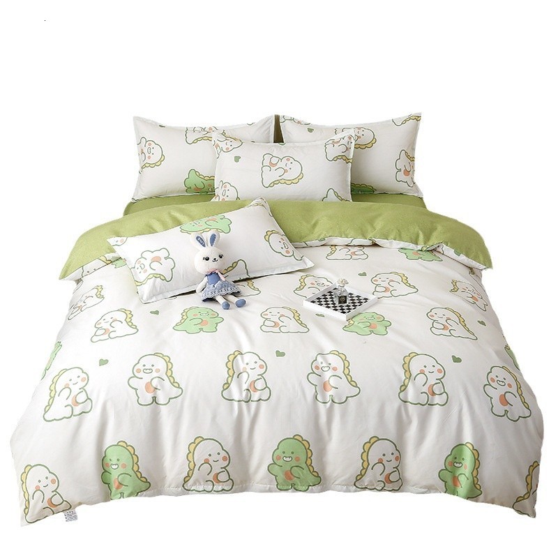 Kuup Strawberry Bedding Set Double Sheet Soft 3/4pcs Bed Sheet Set Duvet Cover Queen King Size Comforter Sets For Home For Child 240710