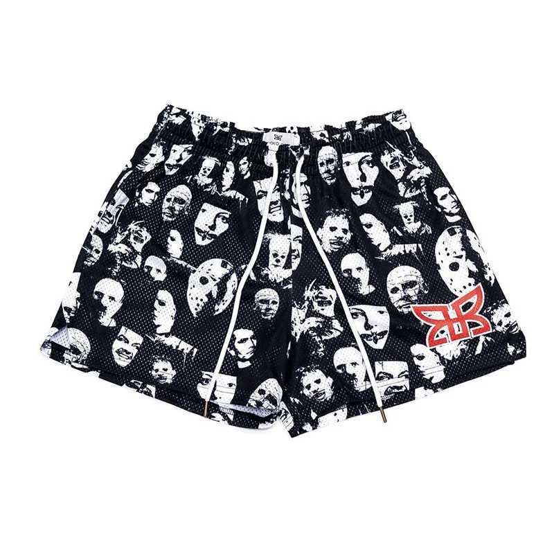 RYOKO RAIN New summer mens shorts men and womens fashion beach seaside casual shorts mesh sports quick-drying quarter pants N260310