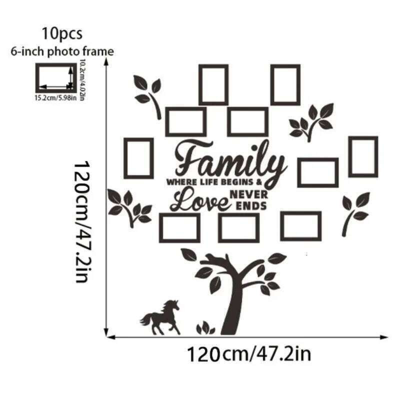 3D Decor - DIY Customizable Photo Collage Kit for Home Wedding Party & Anniversary Wall Art Acrylic Frame H260310 - view 3