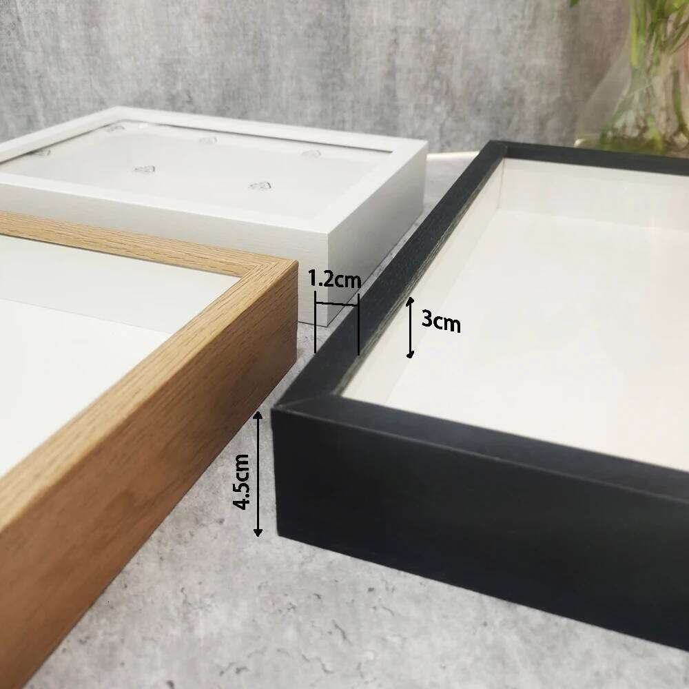 Shadow Box Frames Bouquet Display Flower Case Depth 3cm Wooden Photo Frame For Displaying Three-Dimensional Gift H260310 - view 5