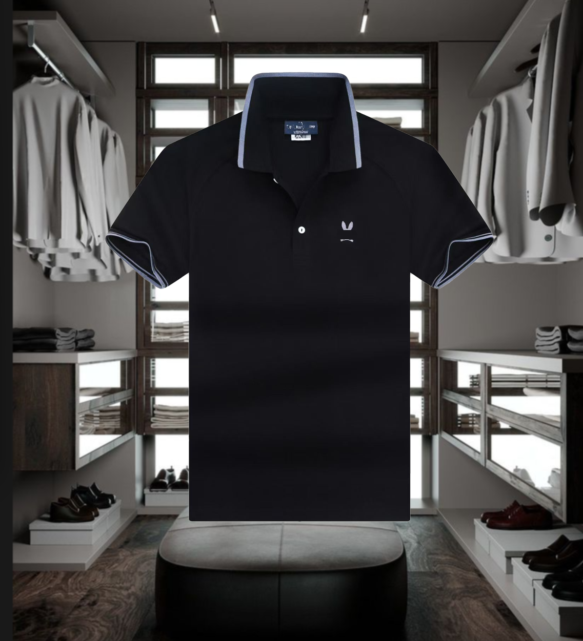 Summer Men's Designer Men's Polo Shirt High Quality Bone Rabbit Classic button-up Polo collar short sleeve shirt M-3XL