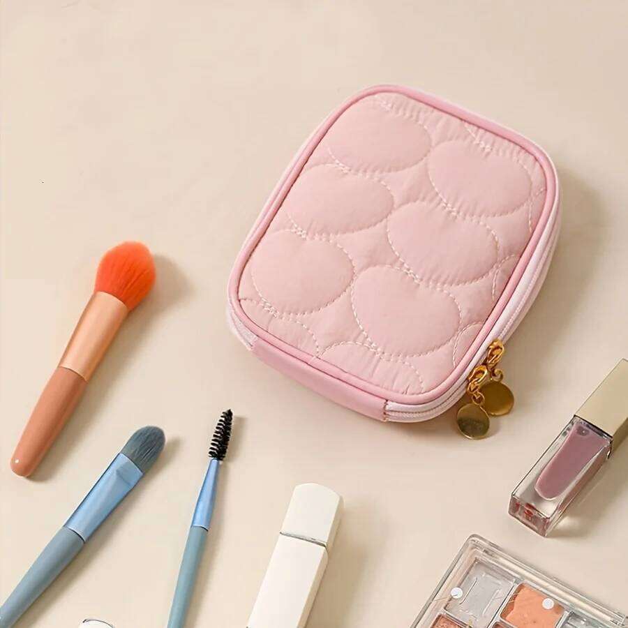 Portable Makeup Pouch for Touch-Ups, Mini Lipstick Cosmetics Storage Bag, Large Capacity Multifunctional Organizer, Toiletry Bag XJ260310