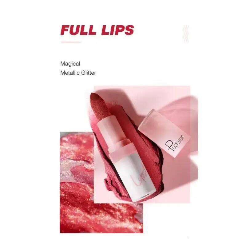 Shimmery Diamond 10 Shades Waterproof Glittery Non Transfer Red Lip Tint Smooth Long Wear Pearly Lipstick Z260310