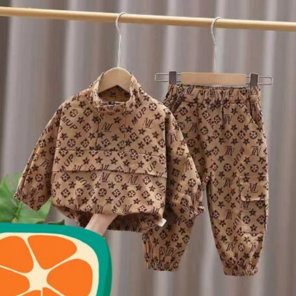 Kids Boy Two Piece Outfits Fashion Casual Tracksuit Pullover Jacket Coat Tops +Big Side Pocket Pants Sportswear toddler