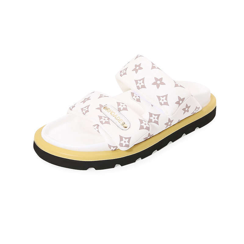 New Slippers 2025 Summer Old Flower Beach Velcro Thick Sole Sandals Versatile Women's Shoes Free Shipping