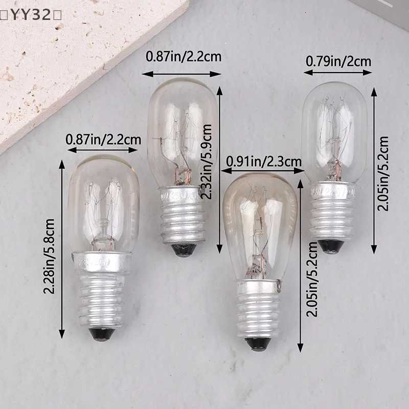 YY325Pcs E14 Salt Lamp Globe Bulb 10/15/20/25W 220V-230V Incandescent Bulbs Refrigerator Oven Light Bulbs Replacement Bulbs H260310