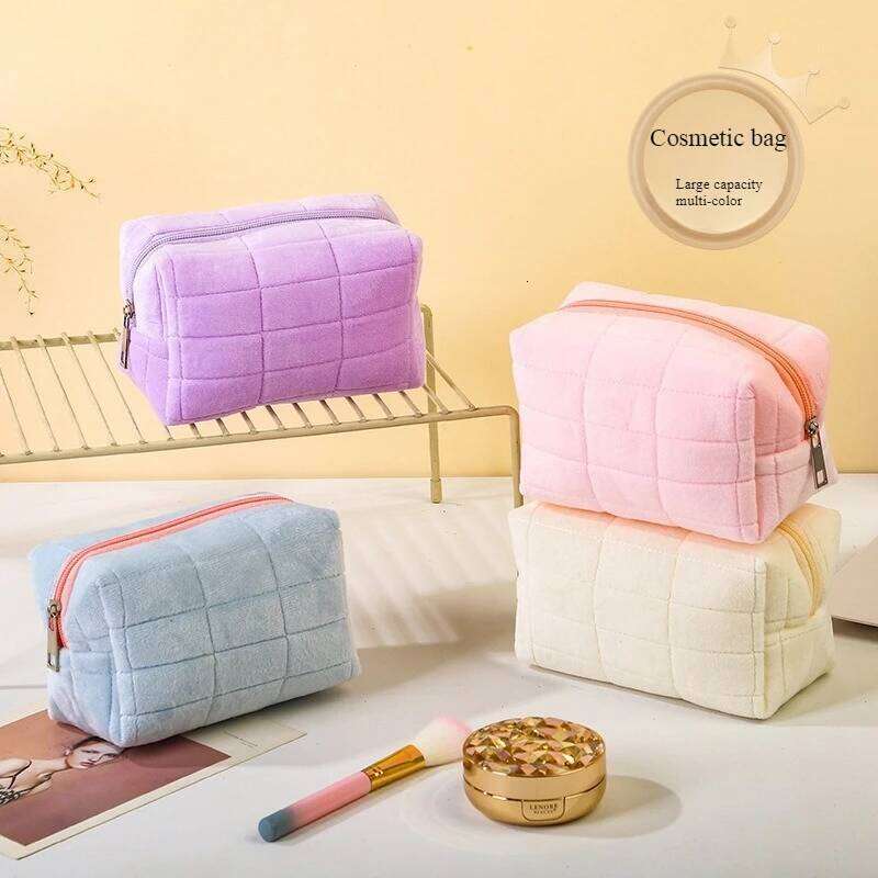 cute plush cosmetic travel skin care product bag, high-looking female mobile phone large capacity storage bag XJ260310