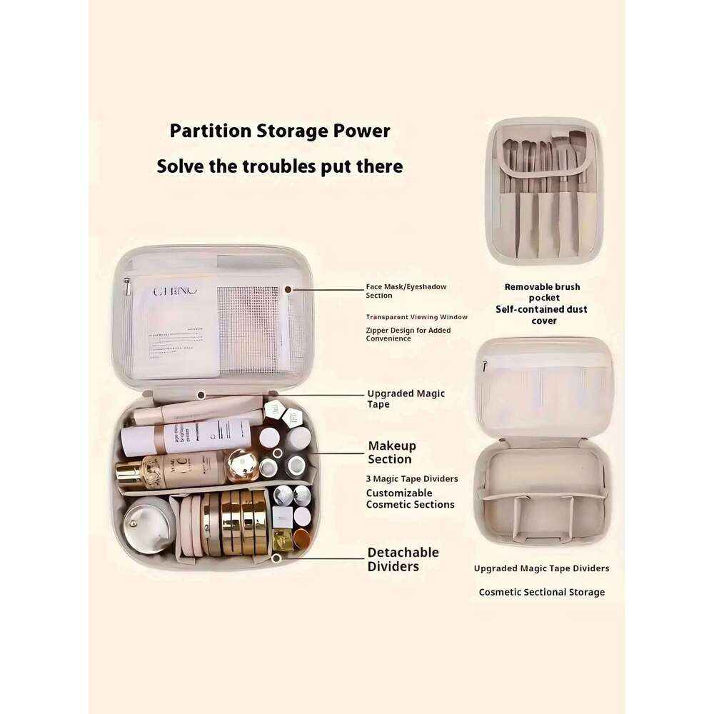 1PC Autumn and Winter new free partition Storage Bag, large capacity, high-end feel, portable travel cosmetics case XJ260310