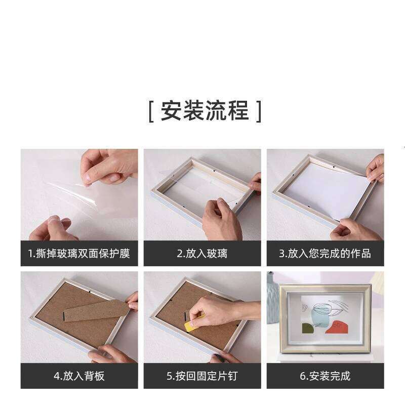 Depth 3cm Wooden Picture Nordic DIY Wood Frame Photo Displaying Home Decor H260310 - view 7