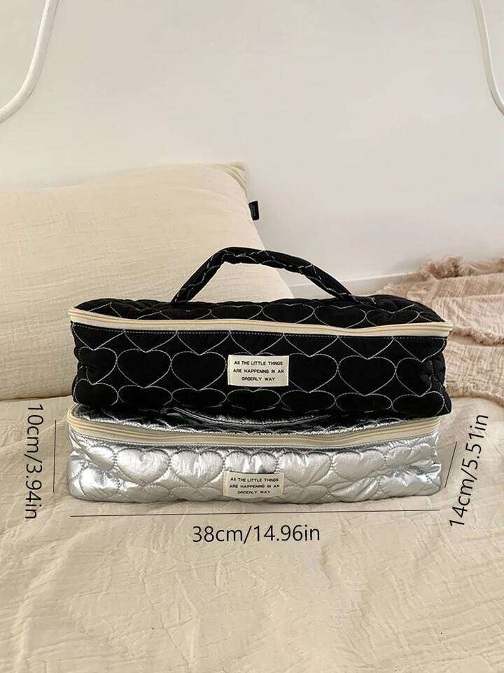 Fashion Large Capacity Hair Dryer Storage Portable Cosmetic Women Makeup Case Toiletry Bag Travel Organizer XJ260310