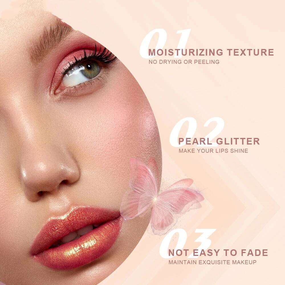 3-pack lipstick set, delicate, smooth, durable, waterproof, matte pearl, shiny, sparkling lipstick, holiday gift, party, versati Z260310