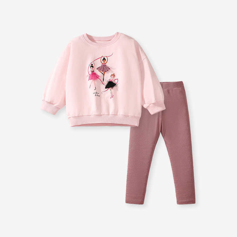 Little Maven New Girls Fashion Sweatshirt Set Childrens Autumn Long Sleeve Princess Set H260310