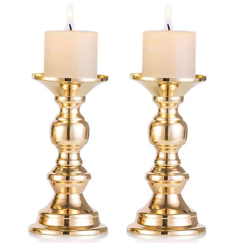 2 Pcs Pillar Holders, Wedding Centerpieces Metal Candle Holder Candles Stand Decoration Ideal for Weddings Special Events H260310