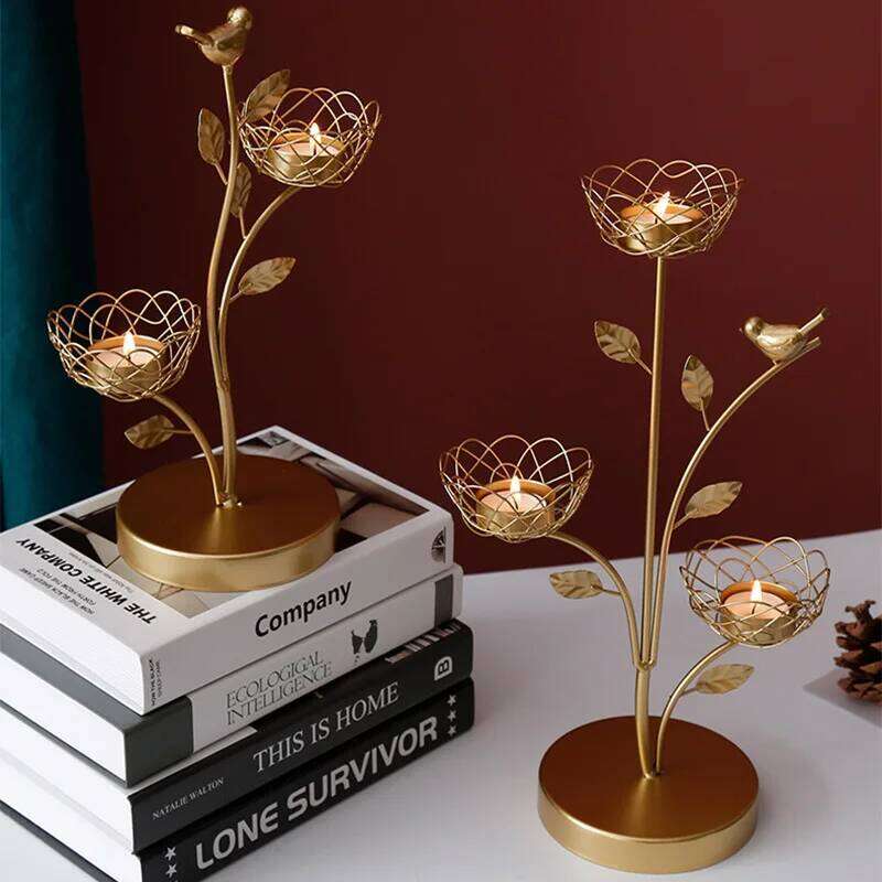 Nordic Ins Wind Iron Bird Candlestick Decoration Creative Home Romantic Table Candlelight Dinner Props H260310