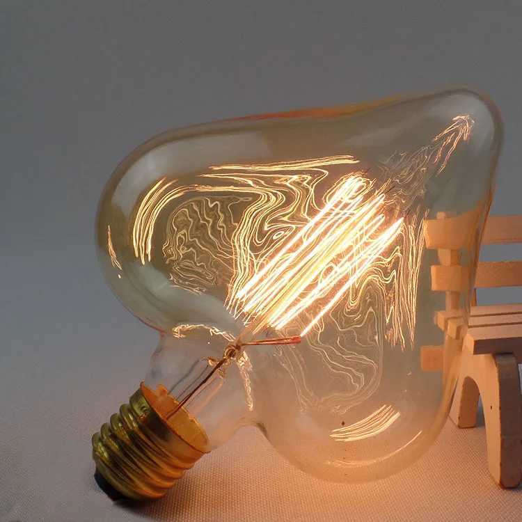 Edison Bulb E27 Warm white 40W 60W ST64 G95 G80 G125 220V Carbon Retro Light Bulb Tungsten Silk Light Bar Window Decoration H260310