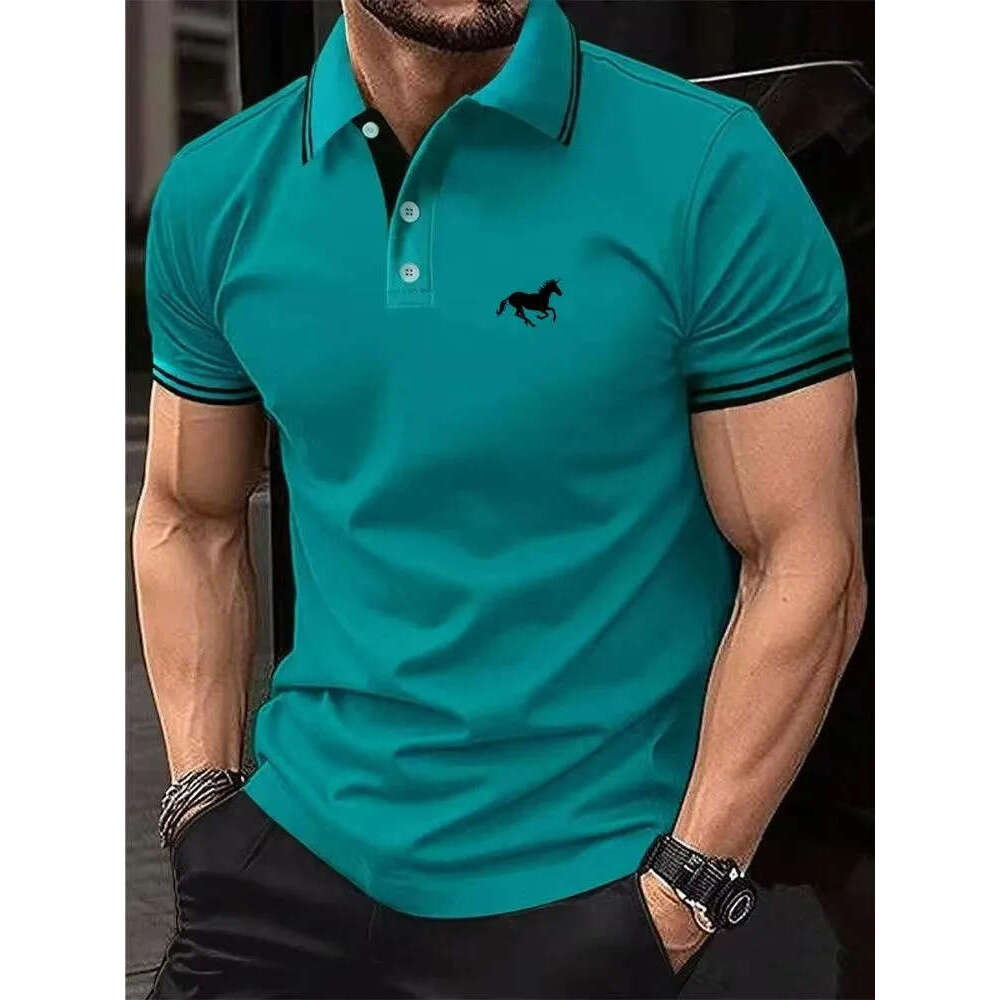 Polos T-shirt Classic Short Sleeved Polo Shirt Summer Top Button Lapel Super Large Home Casual Mens Clothing
